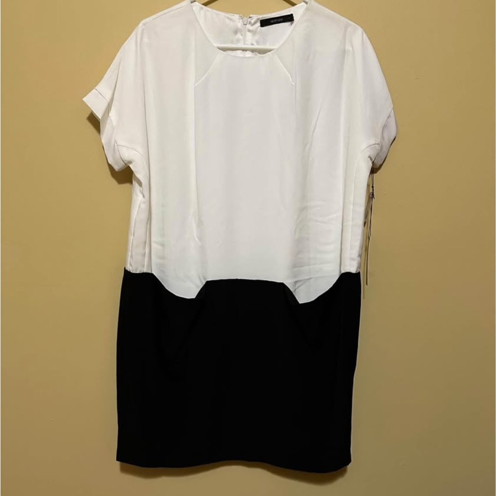 Vertigo Paris Black and White Boxy Blouse Dress
